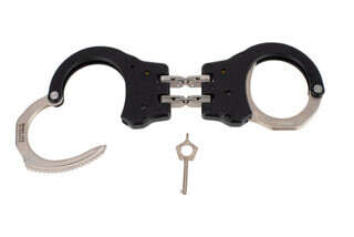 ASP Hinged Handcuffs feature a steel bow and single pawl design